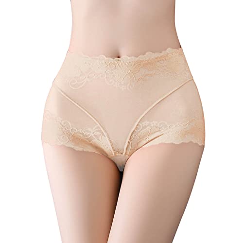 HANXIULIN Damenhöschen aus Baumwolle High Waist Unterhosen Eng anliegende Slips Weich Bauch Weg Unterwäsche Frauen Nahtlose Panty von HANXIULIN