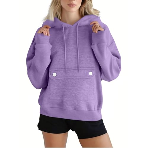 HANXIULIN Hoodie Decke Hoodie Kapuzenpullover Pullover Herbst Winter Casual Sweatshirt Langarm Baumwolle Hoody Oberteile mit Kapuze Bequemer Streetwear Tops Sweatshirt Damen weiß von HANXIULIN