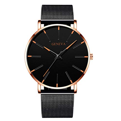 HANXIULIN Watch Men Classic Style Quartz Watch Belt Mesh Strap Men's Watch Automatic Mechanical Automatic Watch von HANXIULIN