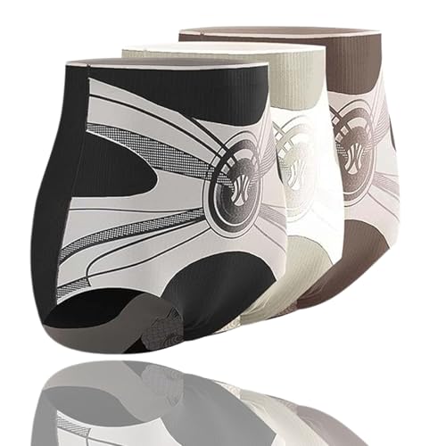 2024 Waist Seamless Liquid Ice Silk Shaping Pants 3PCS Women Butt Lifting Ice Silk Body Shapewear Brief (3PCS,XL(65-75kg)) von HANYILI