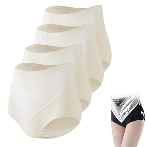 Titanium Fiber Tourmaline Shaping Shorts, Shaping Shorts, Titanium Fiber Shaping Shorts, Tummy Control Panties (4PCS-B,2XL(70-80kg)) von HANYILI