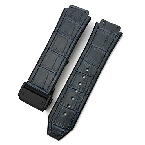 HAODEE Für Hublot Uhrenarmband Rindsleder Gummi Uhrenarmband 25-19mm Kalbsleder Armbänder Sport Männer und Frauen Uhrenarmbänder, 25-19mm, Achat von HAODEE