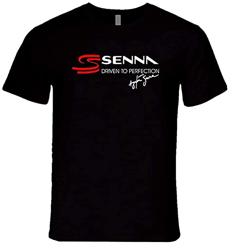 HAODI Ayrton Senna T-Shirt brésilien Formule 1 Legend Noir Taille S à 2XL, Couleur 14, S, Schwarz , 56 von HAODI