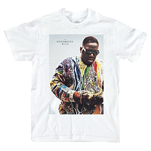HAODI Biggie Small T-Shirt – 90er Jahre Hip Hop Legend Notorious Big, Schwarz , L von HAODI