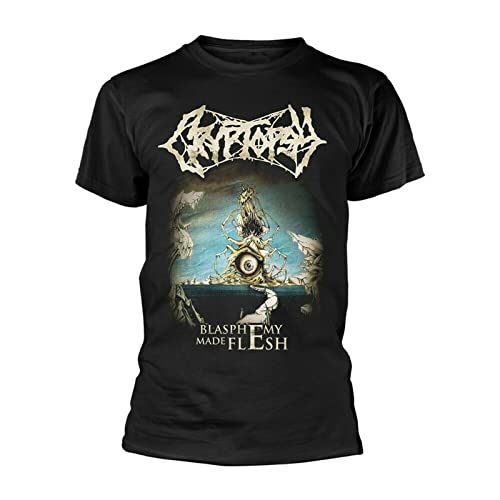 HAODI Cryptopsy – Cryptopsy 'Blasphemy Made Flesh' personalisiertes T-Shirt, Größe L, Weiß / Gelb / Schwarz / Rot, Farbe20, L von HAODI