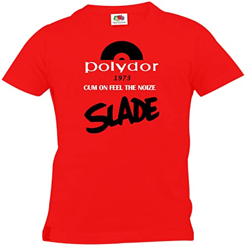 Slade Personalisiertes T-Shirt für Damen und Herren, 100% Baumwolle, Cum ON Feel The Noize, Farbe01, Farbe 09, 3XL von HAODI