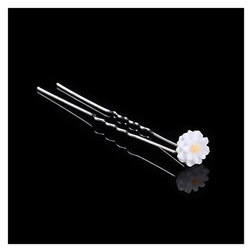 10/20Pcs Chic Kristall Rose Blume Haar Clips Hochzeit Braut Haar Pins Brautjungfer Schmuck Frauen Haar Zubehör(10Pcs-12) von HAODUOO