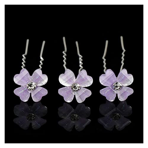 10/20Pcs Chic Kristall Rose Blume Haar Clips Hochzeit Braut Haar Pins Brautjungfer Schmuck Frauen Haar Zubehör(Z2) von HAODUOO