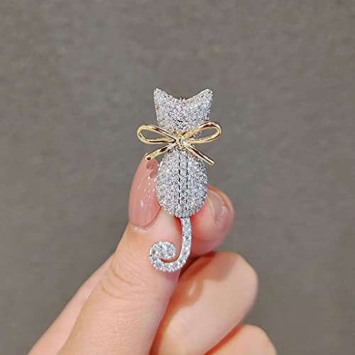 Anstecknadel, Schmuck, Geschenke for Frauen, niedliche Katze, Brosche, trendige Persönlichkeit, Tier-Dornschnalle, Pullover, Mantel, Western-Accessoires, Damen-Broschen und Anstecknadeln von HAODUOO