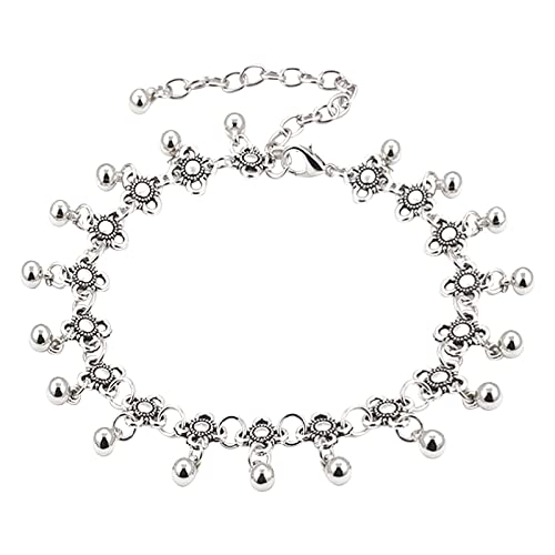 Armbänder, Armbandschmuck, Fußkettchen, Ringbox Rose Beach Bells Fußkettchen for Frauen Mädchen Stil Kette Strand Fußkettchen Armband Schmuck Fußkettchen Verstellbare Größe Alarmarmband for Frauen (Fa von HAODUOO