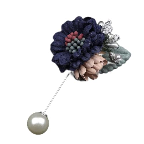 Brosche Pin Vintage süße Strass Blumen Broschen Brustnadel Herren Anzug Schal Revers Pins Bräutigam Hochzeit Abendessen Brosche Zubehör Geschenk Abzeichen (Color : D) von HAODUOO