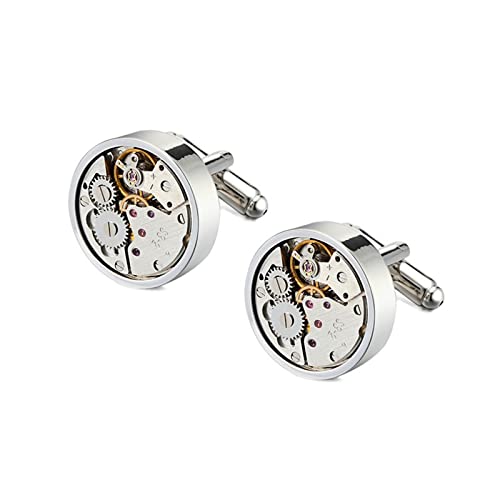 Cufflinks for Men Cufflinks Mens Cufflink Watch Movement Shape with Display Box Business Wedding Party von HAODUOO