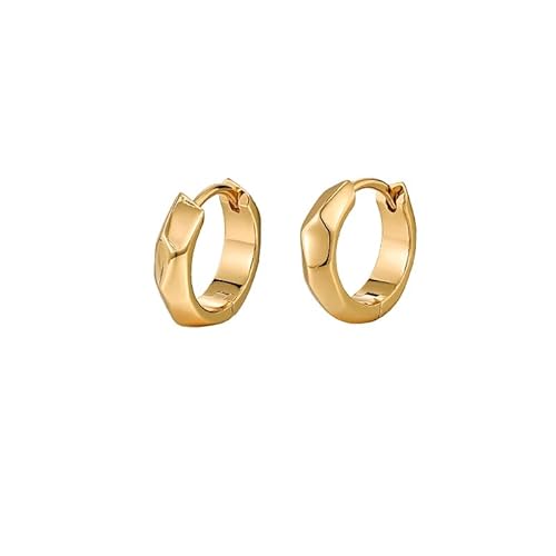 Damen-Accessoires, glatter Ohrring, weiblich, 925er Silber, Ring, Ohrschmuck (Color : E, Size : 16mm) von HAODUOO