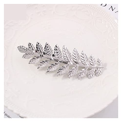 Gold Farbe Metall Blatt Haar Clip Mädchen Haarnadel Haarspange Blumen Strass Haar Kamm Haarnadeln Frauen Zubehör Schmuck von HAODUOO