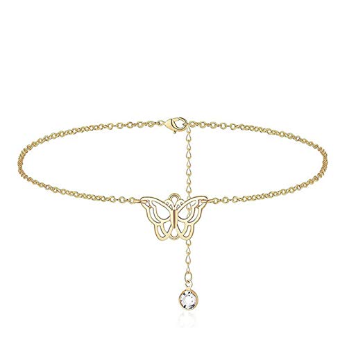 HAODUOO Armbänder, Armbandschmuck, Fußkettchen, Vater-Armband, Fußkettchen, Modeschmuck, Damen-Fußkettchen for Frauen, verstellbare Geschenke, Fußkettchen-Armband, Armreif (Color : Silver) von HAODUOO