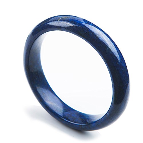 HAODUOO Echter natürlicher Lapislazuli-Edelstein-Damen-Kristall-Armreif, Innendurchmesser 58 mm von HAODUOO