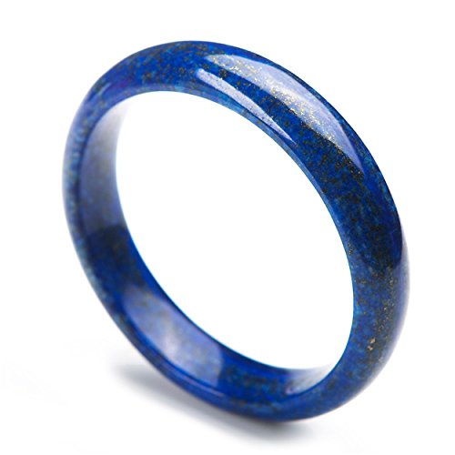 HAODUOO Echter natürlicher Lapislazuli-Edelstein-Frauen-Kristall-Armreif, Innendurchmesser 62 mm von HAODUOO