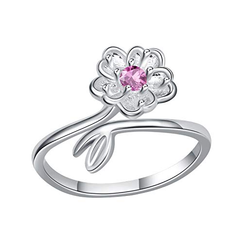 HAODUOO Eheringe for Frauen_ Ring Schwanz Damen Ring Blume Personalisierte Accessoires Zeigefinger Offener Ring Ringe von HAODUOO