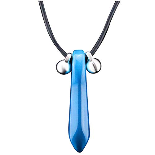 HAODUOO Halskette mit Elefanten-Anhänger, leicht, übermäßig, fortgeschrittener kalter Wind, Blattwasser, Laye-Scheibenanhänger, Halsband-Halskette for Frauen (Color : Blue, Size : One Size) von HAODUOO