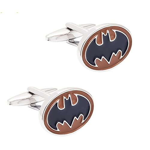 HAODUOO Jewelry Cufflinks Fun Black Shape Enamel Cufflinks Men's Business Casual French Shirt Cuff Button Cufflinks von HAODUOO