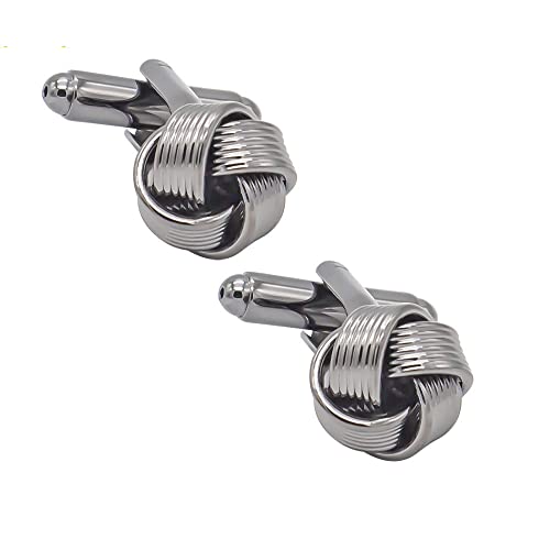 HAODUOO Jewelry Cufflinks Gun Black Bayy Twist Cufflinks Glossy Metal Men's Cuff Studs French Shirt Cuff Buttons von HAODUOO