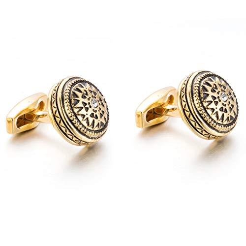 HAODUOO Jewelry Cufflinks Men's Cufflinks Patterned Cufflinks Diamond Cufflinks Buttons Cuff Nails Cufflinks for Every Occasion von HAODUOO