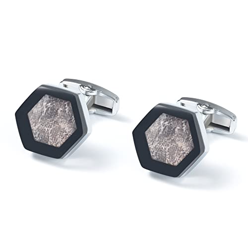HAODUOO Jewelry Cufflinks Men's Shirt Cufflinks Hexagonal Pattern Drop Alloy Cufflinks Men's French Cufflinks von HAODUOO