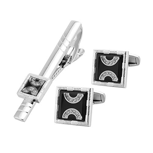 HAODUOO Jewelry Cufflinks Men's Shirt Cufflinks Simple Style Inlaid French Shirt Cuff Nails Men's Cuff Links High-Grade Business Formal Tie Clip Cuff Link Set HAODUOO Jewelry Cufflinks Men's Shirt Cufflinks Simple Style Inlaid French Shirt Cuff Nails Men's Cuff Links High-Grade Business Formal Tie Clip Cuff Link Set von HAODUOO