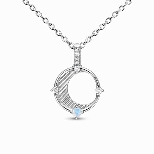 HAODUOO Sterling Silber Kette Damen Halskette Anhänger Halskette mit Geschenkbox Jude von HAODUOO