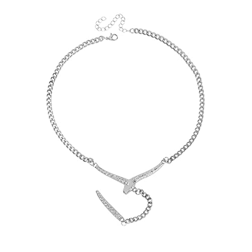HAODUOO und Perlenkette, kreative Halskette, Halskette, Liebe, einfache Mode, weibliche Kragenkette, Valentinstagsgeschenk for Frauen (Color : Gold, Size : One Size) von HAODUOO