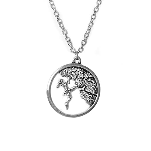 Halskette Charm-Halskette Weihnachten Geburtstagsgeschenke Legierung Sterlingsilber Länge verstellbar Surfen Klettern Laufen Joggen Rund for Freundin Hochzeit Schöne Mode, einfach zu tragen ( ( Size : von HAODUOO