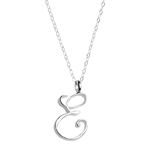 Halskette Kette Halsketten for Frauen Anhänger Schmuck Damen Anhänger 26 Englisch Silber Klassische Buchstaben Halskette Kette Schlüsselbein Initialen Zuhause DIY Trendige Braut Statement Schmuck Gesc von HAODUOO