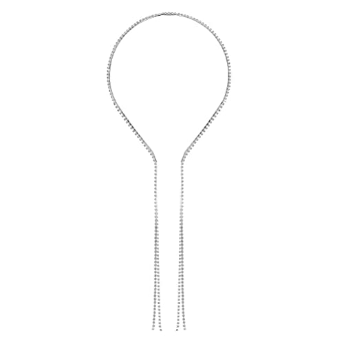 Luxus Strass Kopfschmuck Quaste Kopf Kette Haarteile Kopfbedeckung Zubehör Kopfbedeckung von HAODUOO