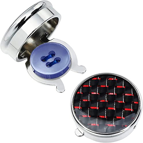 Mens Cufflinks Elegant Style Cuff Cufflinks Male New Button Cover-Trendy Cufflinks Button Available Fashion Men's Accessories Cufflinks(Red) von HAODUOO