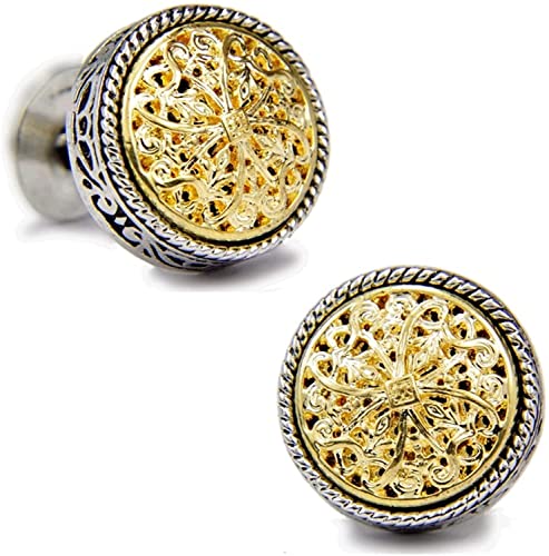 Mens Cufflinks Elegant Style Cuff Men's Cufflinks Button Shirts Unique Accessories Metal Personalized Women and Cuffs Button Cuffs Button Cufflinks(1) von HAODUOO