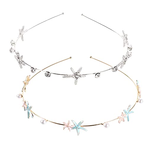 Modeschmuck, Metall-Auto-Schlüsselanhänger, 2 Stück, Stern-Stirnbänder, Party-Haar-Accessoires, Hochzeit-Haar-Accessoires, Braut-Haar-Accessoires, Legierungs-Stirnband, süßer Brautjungfern-Schmuck, Me von HAODUOO