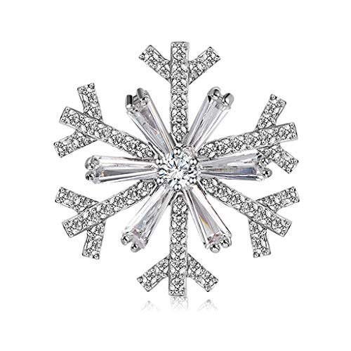 Pin Schmuck Geschenke for Frauen Kristallschmuck Winter Schneeflocke Brosche Pin Elegante Kristall Brosche Pins for Frauen Broschen & Anstecknadeln von HAODUOO