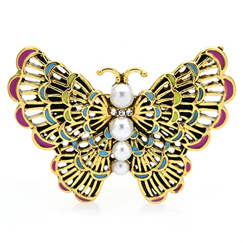 Pin Schmuck Geschenke for Frauen Modeaccessoires Vintage Schmetterling Brosche Damen Emaille Palast Stil Insekt Party Brosche Strickjacke Mantel Brosche Broschen & Anstecknadeln von HAODUOO