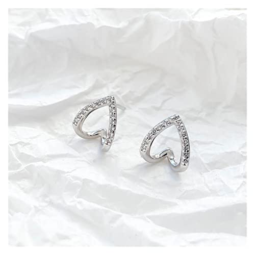 Sterling Silber Diamant Ohr Mode Geschenk Ohrringe (Color : Silver, Size : 925 silver) von HAODUOO
