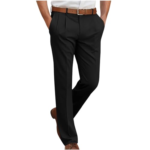 Anzughosen Herren Lässige Modische Freizeithose Leichte Und Atmungsaktive Klassische Slim Fit Anzughose Einfarbige Herrenhose Mit Reißverschluss Und Knöpfen Anzughosen Bequeme Und Strapazierfähige von HAOLEI