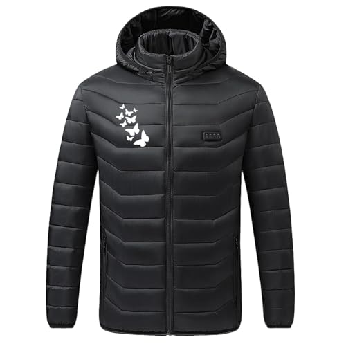 Beheizbare Jacke Herren Warme Dicke, Sale Unisex Winter Zone 21 Vier-Steuerung USB Smart Konstante Temperatur Elektrische Heizkleidung Beheizte Jacke Baumwollkleidung Winterjacke Warme Dicke von HAOLEI