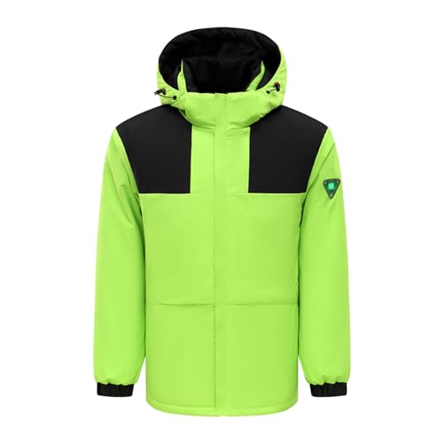 Beheizbare Jacke Herren Warme Dicke, Unisex Neue 4 Zonen Kälteschutz Atmungsaktive Wind Wasserdichte Bergsteigerbekleidung Skijacke, Winterjacke Mit Wärmefunktion Beheizte Jacke Leichte Aus Baumwolle von HAOLEI