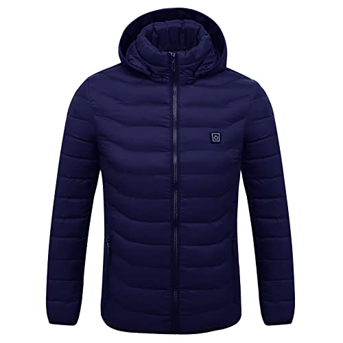 Damen Beheizbare Jacke Leichte Aus Baumwolle, Unisex Langärmelige Winterjacke Mit Kapuze, Sale Beheizte Jacke Warme Zone 8 Wintermantel Heizjacke Steppjacke Mit Wärmefunktion Skijacke Intelligente von HAOLEI