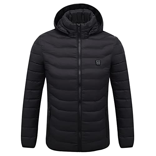 Damen Beheizbare Jacke Leichte Aus Baumwolle, Unisex Langärmelige Winterjacke Mit Kapuze, Sale Beheizte Jacke Warme Zone 8 Wintermantel Heizjacke Steppjacke Mit Wärmefunktion Skijacke Intelligente von HAOLEI