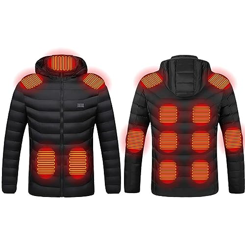 Damen Beheizbare Jacke Warme Dicke Unisex Beheizbare Wintermantel Mit 13 Zonen Dual Control Reißverschluss Und USB Aufladung Sale Winterjacke Leichte Steppjacke Beheizte Jacke Weich Bequem Skijacke von HAOLEI