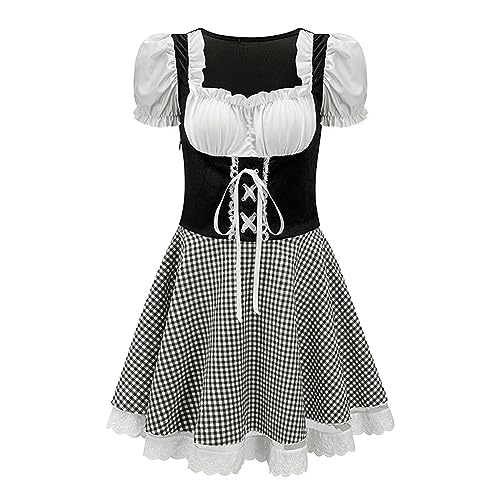 Dirndl Damen Elegant Schick, Billig Oktoberfest Outfit, Dienstmädchen Kostüm Halloween Oktoberfest Cosplay Uniformkleid, Trachtenkleid Weich Bequem, Trachtenbody Hochwertige Für Oktoberfest Karneval Dirndl Damen Elegant Schick, Billig Oktoberfest Outfit, Dienstmädchen Kostüm Halloween Oktoberfest Cosplay Uniformkleid, Trachtenkleid Weich Bequem, Trachtenbody Hochwertige Für Oktoberfest Karneval von HAOLEI