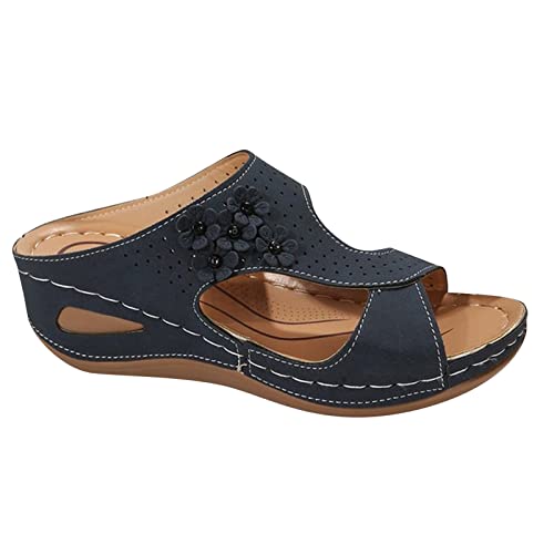 Hausschuhe Damen Elegante Schöne Große Größe Europa Und Die Vereinigten Staaten Lässig Hang Mit Erwachsenen Sale Sommer Hausschuhe Ein Wort Sandalen Günstig Badeschlappen Leichte Bequeme von HAOLEI