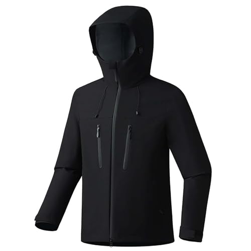 HAOLEI Damen Outdoorjacke Mit Kapuze Taschen Regenjacke Langärmlige Wasserdichte Atmungsaktiv Übergangsjacke Leichte Jacke Windbreaker Zum Wandern Reisen Treking Fahrrad Sportjacke Funktionsjacke von HAOLEI
