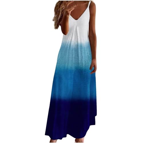 HAOLEI Damen Sommerkleid Elegant Schicke, Günstig Strandkleid Leicht Luftig, Ärmelloses, Ärmelloses Sommerkleid, Freizeitkleid Lockerer Bequem, Sale Clearance Kleid Lässiger Modischer von HAOLEI