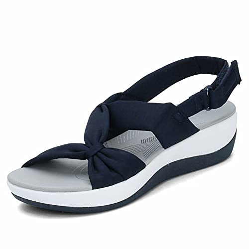 HAOLEI Große Neue Sandalen Für Damen, Sandaletten Leichte Bequeme, Römersandalen Elegante Schicke, Europäische Amerikanische, Einfache Fischmaul Plattform, Kuchenboden, Amazon Römische Sandalen von HAOLEI